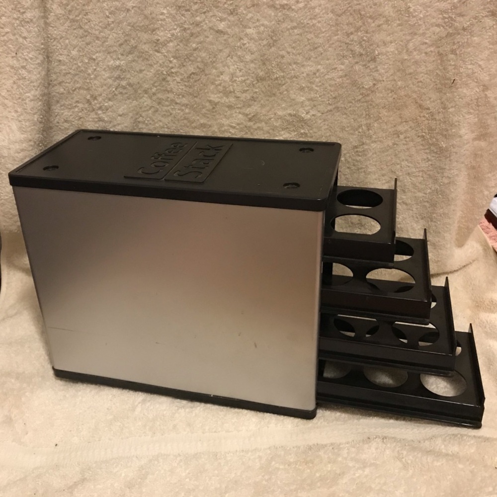 COFFEE STACK K-Cup Holder ~ 40 K-Cups • Black and Silver - Picture 3 of 8